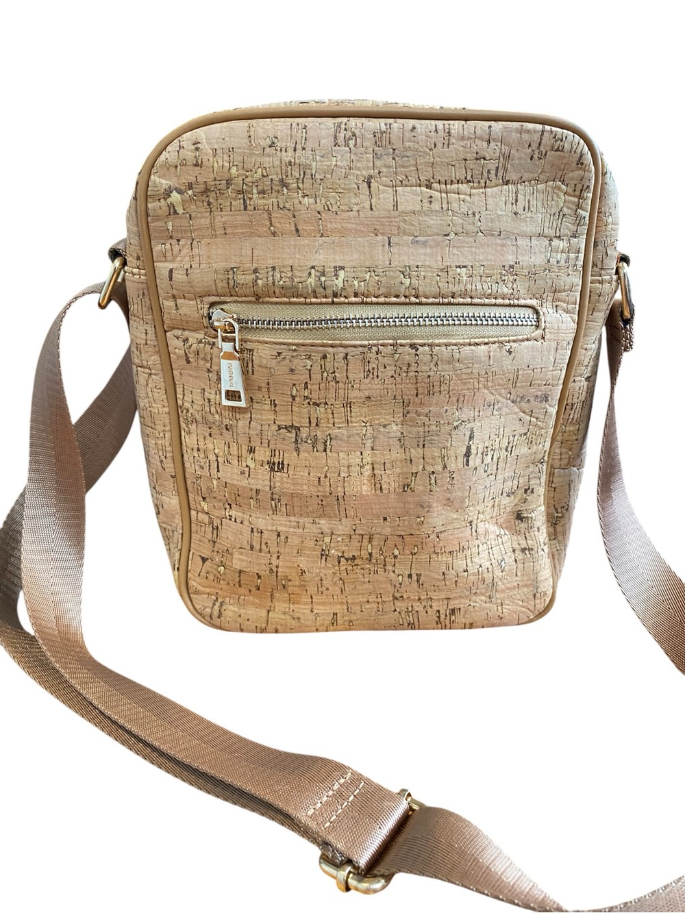 PORTUGAL Natural Cork Bag - Sustainable crossbody bag blue tile pattern - Picture 2 of 13